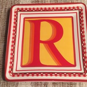 Anthropologie Initial Plate. Letter R